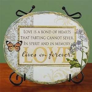  Love Lives On Forever   Memorial Plaque with Easel