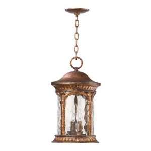  Quorum 7902 3 63 Riviera 3 Light Pendant Lantern, Golden 