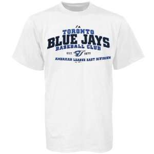  Majestic Toronto Blue Jays White Fan Club T shirt: Sports 