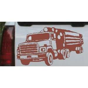 Logging Truck Business Car Window Wall Laptop Decal Sticker    Brown 