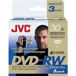    JVC JVC VDW14N3 DVD RW 30min 8cm 3.5, 3 Pack 
