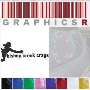 Sticker Decal Graphic   Wall Rock Climber Bishop Creek Guide Crag A872 