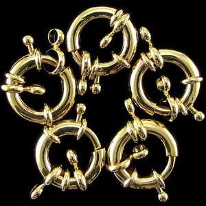    5 17mm gold plated spring ring clasps findings