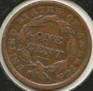 1838 VERY FINE Coronet Large Cent  