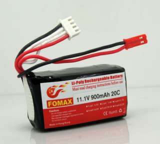 4x RC 11.1V 900mAh 20C Li polymer Lipo Battery Pack T REX 250 