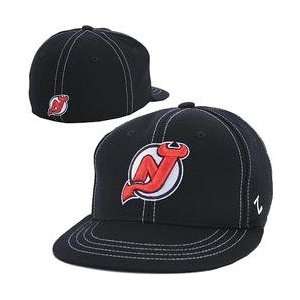  Zephyr New Jersey Devils Threat Fitted Hat   New Jersey 