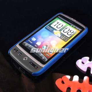 HTC Desire Bravo G7 HARD RUBBER CASE+Screen Guard BLUE  