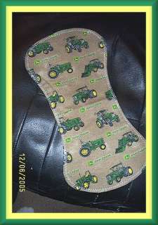 Brown & Green John Deere & Flannel Baby Burp Pad Cloth  