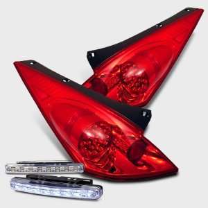Eautolight Nissan 350z JDM LED Tail Light Lamps Red with DRL 8 LED Fog 