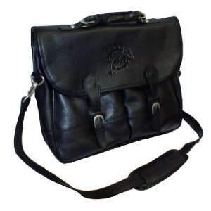   Miami Dolphins Debossed Black Leather Anglers Bag: Sports & Outdoors