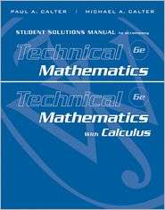 Student Solutions Manual to accompany Technical Mathematics 6th 