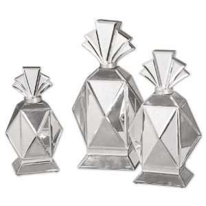 Uttermost 13.3 Inch Alanna Perfume Bottles Set/3 Constructed Of 
