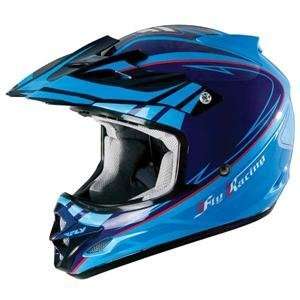  Fly Racing Youth Trophy Helmet   Youth Small/Blue/Sky Blue 