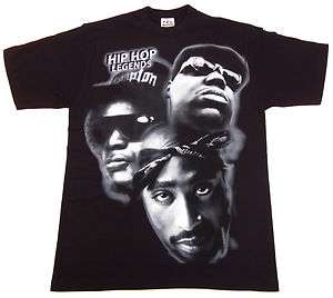 Hip Hop Legends T shirt EazyE Biggy Tupac Big&Tall Adult XL,2XL,3XL 