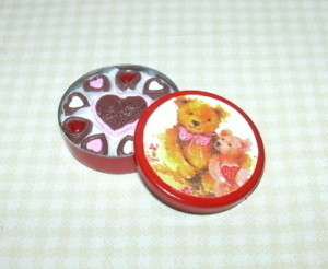 Lola Tin of Valentine Chocolates, Teddy Lid DOLLHOUSE  