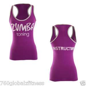 Zumba Toning Purple Instructor Racerback Tank Top New With Tags Ships 