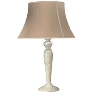  Harlow Mother of Pearl Bell Shade Table Lamp: Home 