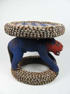 GothamGallery Fine African Art   Bamileke Beaded Stool  