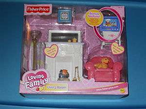   Family~Sweet Sounds Dollhouse Living Room w/ Interactive TV  