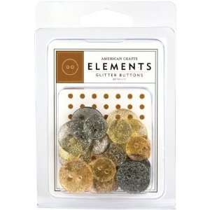  Crafts GLB 85424 Elements Glitter Buttons 2   Pack of 4: Toys & Games