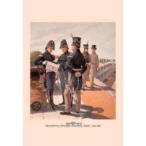  Vintage Art Regimental Officers , Engineer and Cadet 