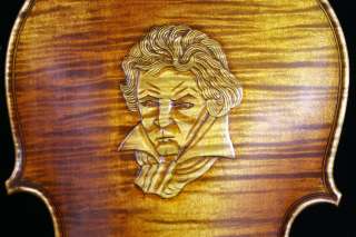 Stradivari Beethoven Carved Violin #0304 MASTERPIECE  