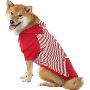  Petco Pup Crew Red and White Striped Dog Hoodie, Large 