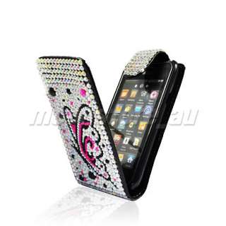 RHINESTONE LEATHER CASE FOR SAMSUNG I9000 GALAXY S /139  