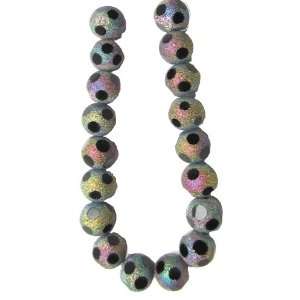  Bead Collection 40258 Glass Jet Cut A/B Round Beads, 8 
