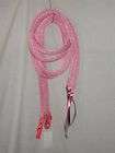 NEW 7 1/2 FT HOT PINK SPLIT REINS VERY SOFT NYLON  