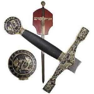  44 Gold Excaliber Sword & Plaque CHINA: Sports & Outdoors