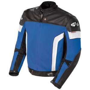   Leather/Mesh Motorcycle Jacket X Large (44) Blue: Automotive