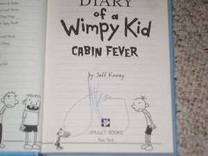 Jeff Kinney Signed Book Diary of a Wimpy Kid 6 Cabin Fever BUY IT NOW 