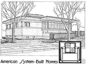 Frank Lloyd Wright   Single Story Home, blueprints  