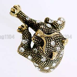 Free Shipping Clear Crystal Vintage Animal Ring 12111  
