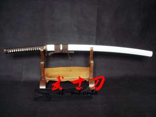 handmade white japanese katana 9260 spring steel blade muashi tsuba 