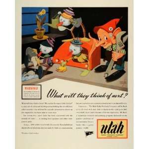  1944 Ad Utah Radio Products Co Chicago Cartoons Robots 