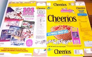 1991 Cheerios 101 Dalmatians Cereal Box z35  
