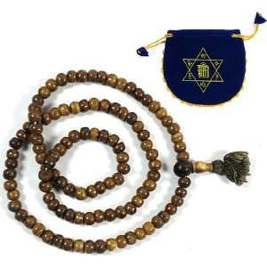  Buddhist Bone Mantra Beads w/ Om Mani Padme Hum Mala Bag 