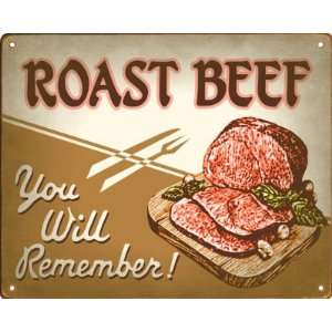  Roast Beef Retro Sign for Kitchen or Restaurant 