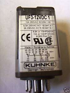 KUHNKE UF3 12VDC1 CONTROL RELAY 10A 250V AC 11 PIN NEW  
