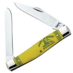 Case Knives 5955 John Deere Moose Pocket Knife with Smooth Yellow Bone 