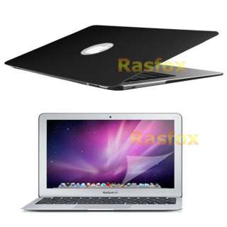 Black MacBook Air 11 Inch Metallic Hard Shell Case +Anti Glare Screen 