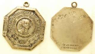 Sports Medal1925 George Washington, State College,Seattle WA,220 Yd 