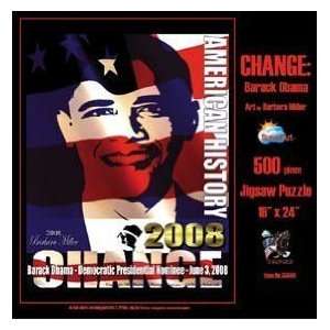 Barack Obama Change 500pc Jigsaw Puzzle Toys & Games