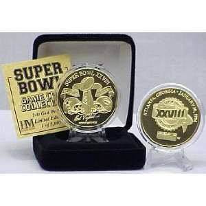  24kt Gold Super Bowl XXVIII Flip Coin: Sports & Outdoors