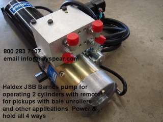 Haldex 12 volt Hydraulic Pump 2 cylinders JSB Barnes  