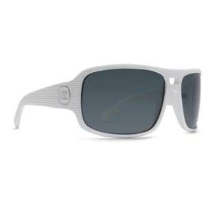   Von Zipper Prowler White Satin Stripes Sunglasses: Sports & Outdoors