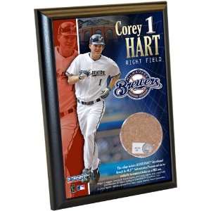 MLB Milwaukee Brewers Corey Hart 4 by 6 Inch Dirt Plaque  