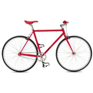   Single Speed Bike Red Semi Matte 43cm (650C) Mens: Sports & Outdoors